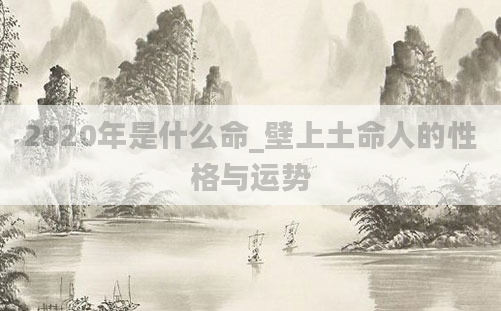 2020年是什么命_壁上土命人的性格与运势