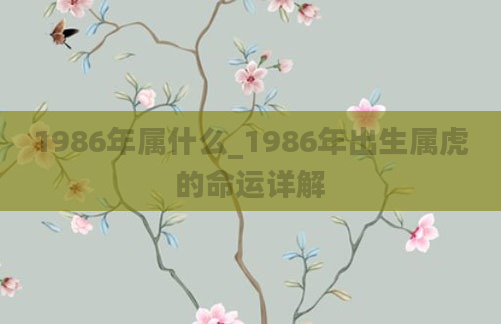 1986年属什么_1986年出生属虎的命运详解