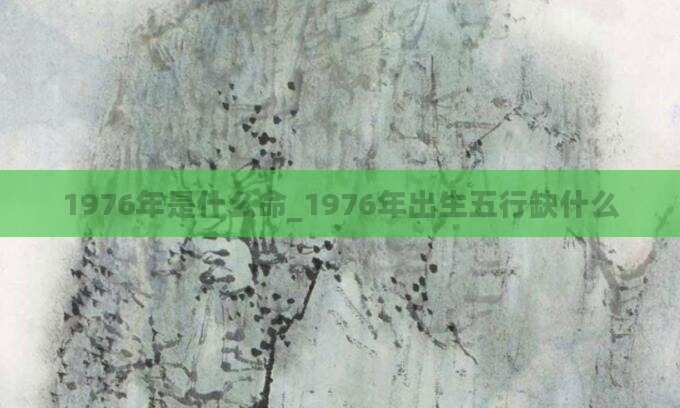 1976年是什么命_1976年出生五行缺什么
