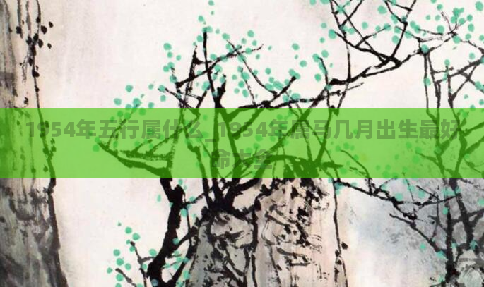 1954年五行属什么_1954年属马几月出生最好命大全