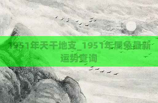 1951年天干地支_1951年属兔最新运势查询