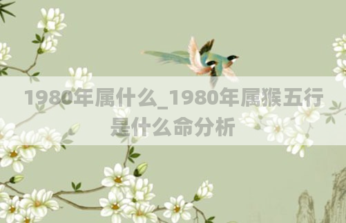 1980年属什么_1980年属猴五行是什么命分析
