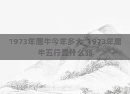 1973年属牛今年多大_1973年属牛五行是什么命