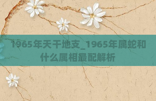 1965年天干地支_1965年属蛇和什么属相最配解析