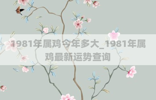 1981年属鸡今年多大_1981年属鸡最新运势查询