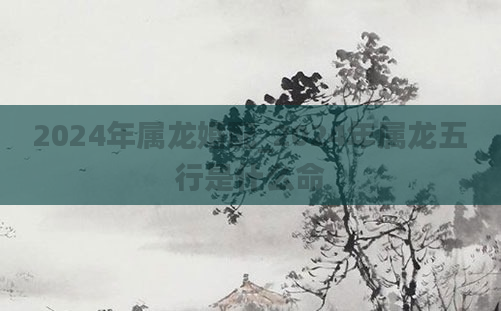 2024年属龙婚配_2024年属龙五行是什么命