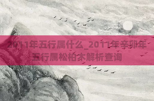 2011年五行属什么_2011年辛卯年五行属松柏木解析查询