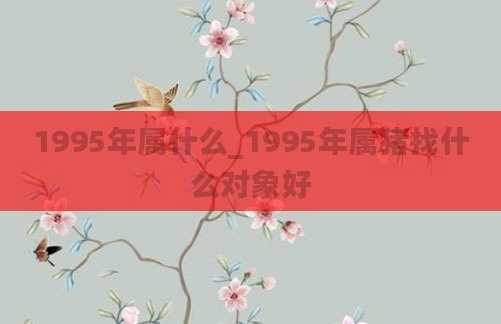 1995年属什么_1995年属猪找什么对象好