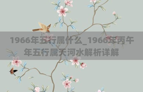 1966年五行属什么_1966年丙午年五行属天河水解析详解