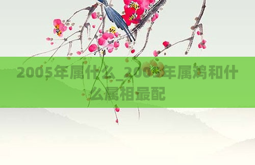 2005年属什么_2005年属鸡和什么属相最配