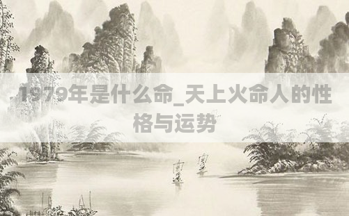 1979年是什么命_天上火命人的性格与运势