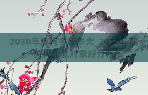 2030年属狗今年多大_2030年属狗找什么对象好分析