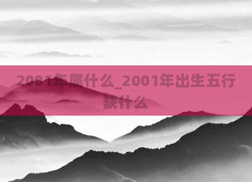 2001年属什么_2001年出生五行缺什么