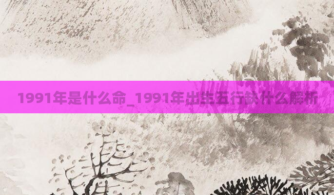 1991年是什么命_1991年出生五行缺什么解析