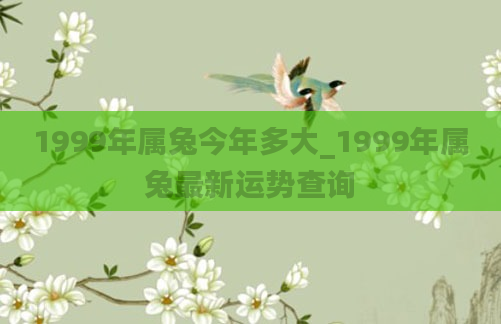 1999年属兔今年多大_1999年属兔最新运势查询