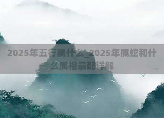2025年五行属什么_2025年属蛇和什么属相最配详解