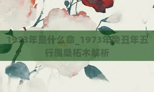 1973年是什么命_1973年癸丑年五行属桑柘木解析
