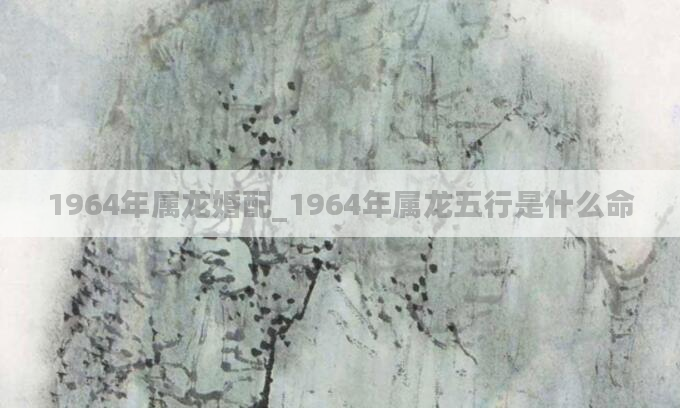1964年属龙婚配_1964年属龙五行是什么命