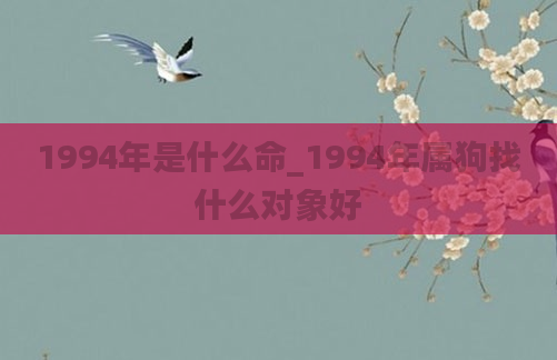 1994年是什么命_1994年属狗找什么对象好