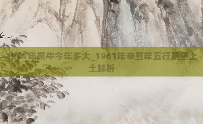1961年属牛今年多大_1961年辛丑年五行属壁上土解析