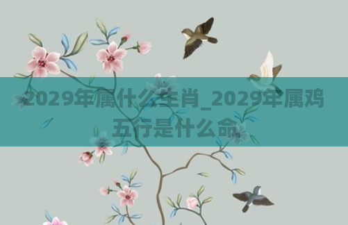 2029年属什么生肖_2029年属鸡五行是什么命