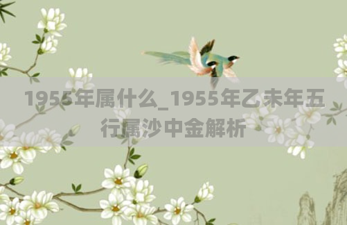 1955年属什么_1955年乙未年五行属沙中金解析