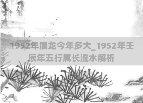 1952年属龙今年多大_1952年壬辰年五行属长流水解析