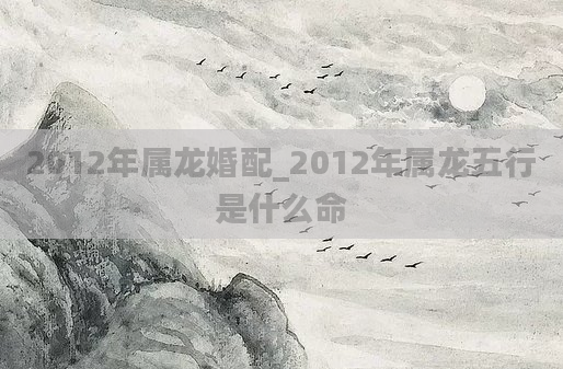 2012年属龙婚配_2012年属龙五行是什么命