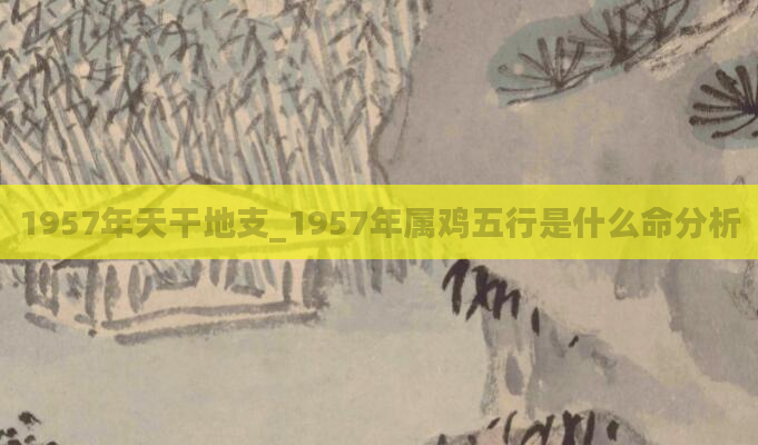 1957年天干地支_1957年属鸡五行是什么命分析