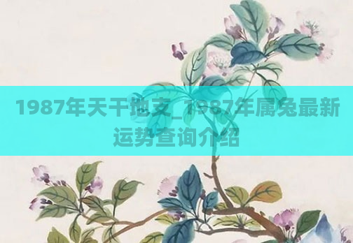 1987年天干地支_1987年属兔最新运势查询介绍