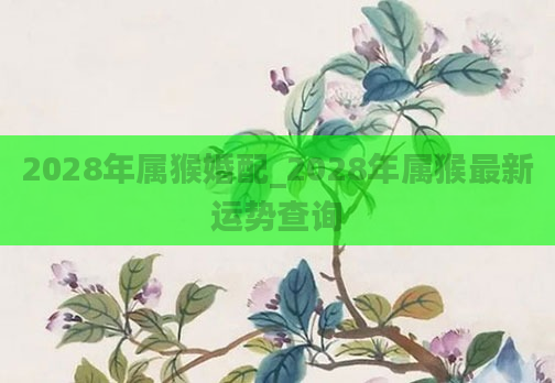 2028年属猴婚配_2028年属猴最新运势查询
