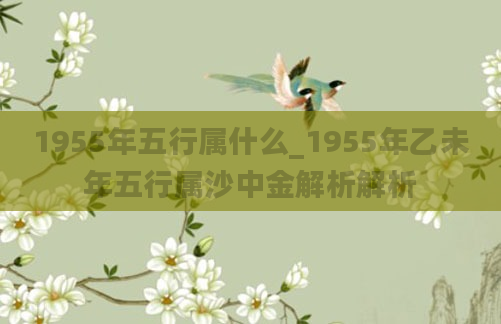 1955年五行属什么_1955年乙未年五行属沙中金解析解析