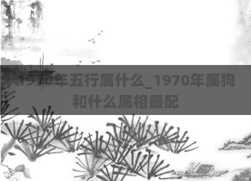 1970年五行属什么_1970年属狗和什么属相最配