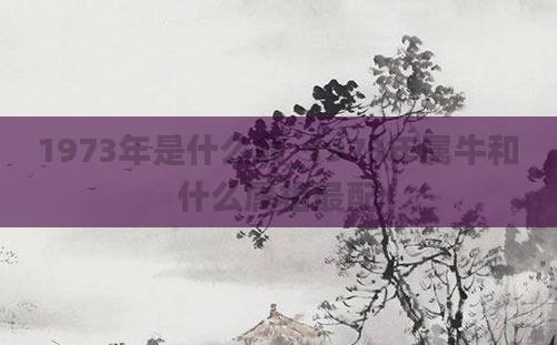 1973年是什么命_1973年属牛和什么属相最配