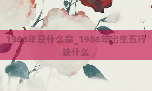 1986年是什么命_1986年出生五行缺什么