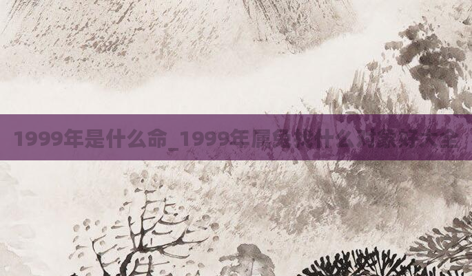1999年是什么命_1999年属兔找什么对象好大全