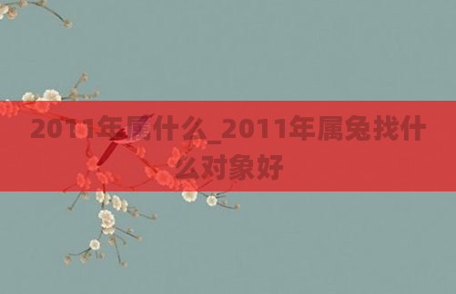 2011年属什么_2011年属兔找什么对象好