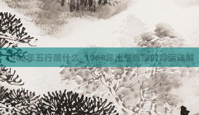 1968年五行属什么_1968年出生属猴的命运详解
