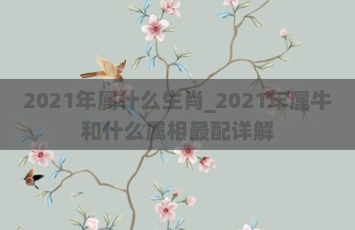 2021年属什么生肖_2021年属牛和什么属相最配详解