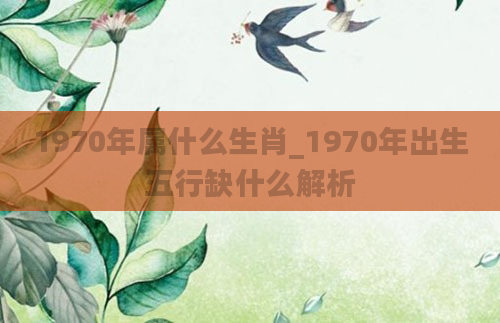 1970年属什么生肖_1970年出生五行缺什么解析