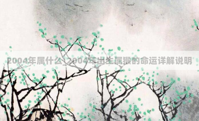 2004年属什么_2004年出生属猴的命运详解说明