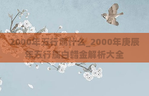 2000年五行属什么_2000年庚辰年五行属白蜡金解析大全