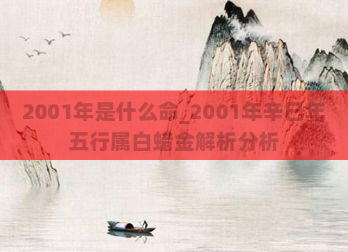 2001年是什么命_2001年辛巳年五行属白蜡金解析分析