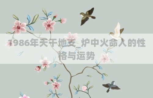 1986年天干地支_炉中火命人的性格与运势
