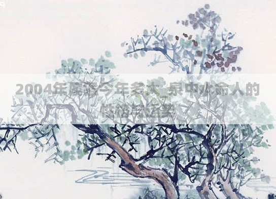 2004年属猴今年多大_泉中水命人的性格与运势