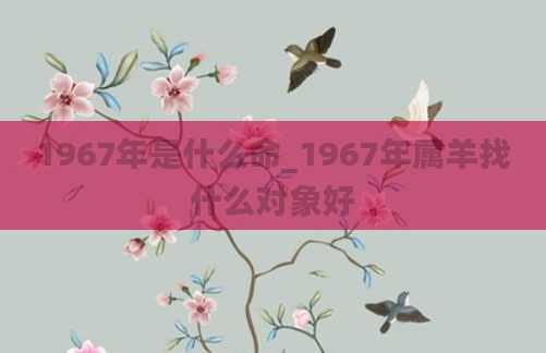 1967年是什么命_1967年属羊找什么对象好