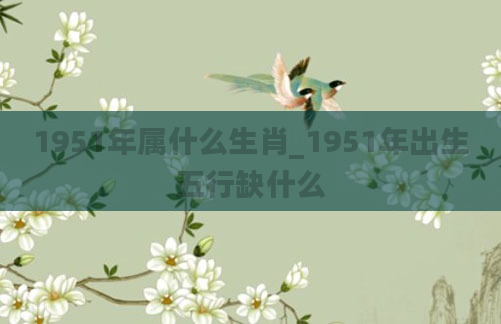 1951年属什么生肖_1951年出生五行缺什么