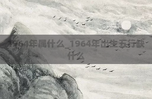 1964年属什么_1964年出生五行缺什么