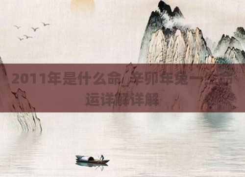 2011年是什么命_辛卯年兔一生命运详解详解