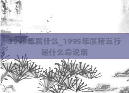 1995年属什么_1995年属猪五行是什么命说明